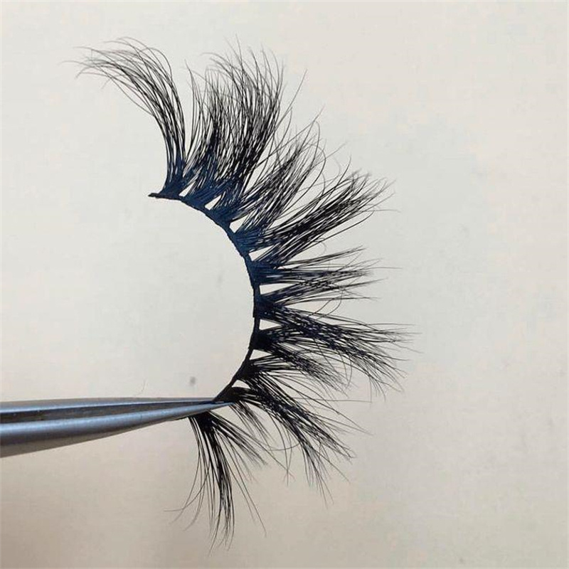 High Quality Custom 25mm Eyelash 3d Fluffy Private Label Real Russian Strip Mink Lashes Natural Wholesale