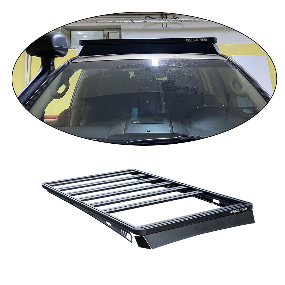 4X4 Flat Aluminum Alloy Crossbar Rain Gutter Roof Rack 4Runner Luggages Car Roof Racks for Toyota