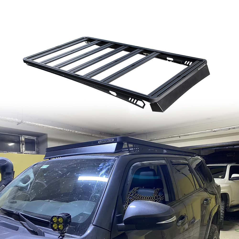 4X4 Flat Aluminum Alloy Crossbar Rain Gutter Roof Rack 4Runner Luggages Car Roof Racks for Toyota