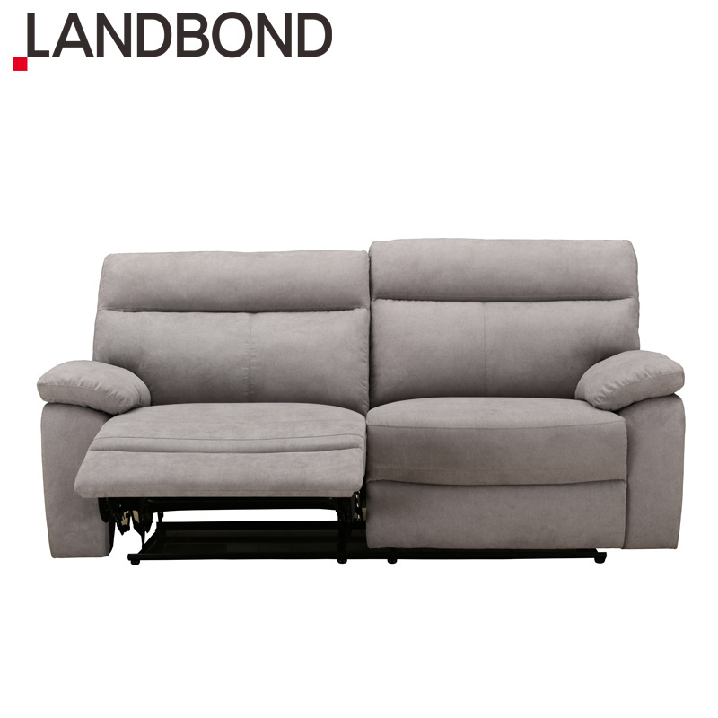 LANDBOND Home Modern Recliner Chair Functional Sofa Set Furniture 2 Seater Manual MIcrofiber Fabric Recliner Living Room Sofa