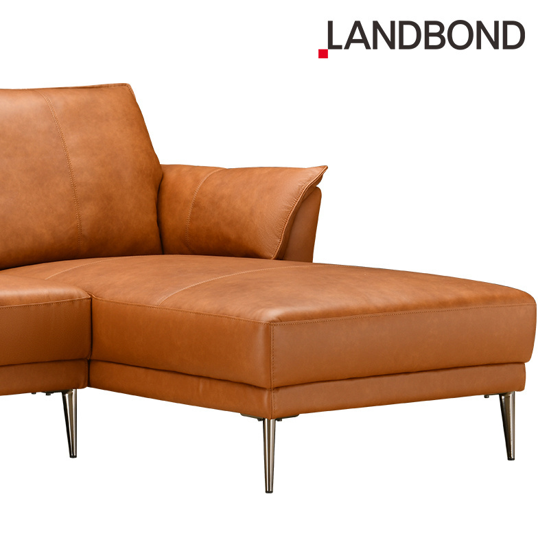 LANDBOND Italian Style Sofa Set Living Room Furniture L Shape Leather Sofa Living Room Sectional Sofa