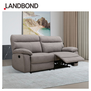 LANDBOND Home Modern Recliner Chair Functional Sofa Set Furniture 2 Seater Manual MIcrofiber Fabric Recliner Living Room Sofa