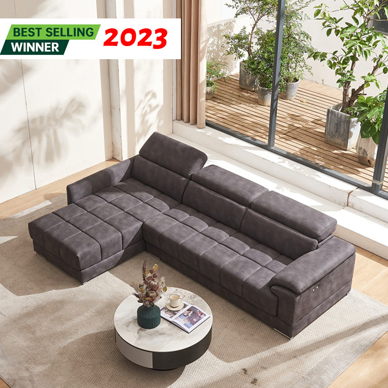 Couch modern electric pull out back sectional Sofa l shape Chaise Modern living room furniture sofa set bed corner sofa