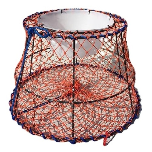 Marine fresh catch fishing gear commercial fishery  netting  web King crab trap, Tanner and Dungeness crab trap.