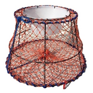 Marine fresh catch fishing gear commercial fishery  netting  web King crab trap, Tanner and Dungeness crab trap.