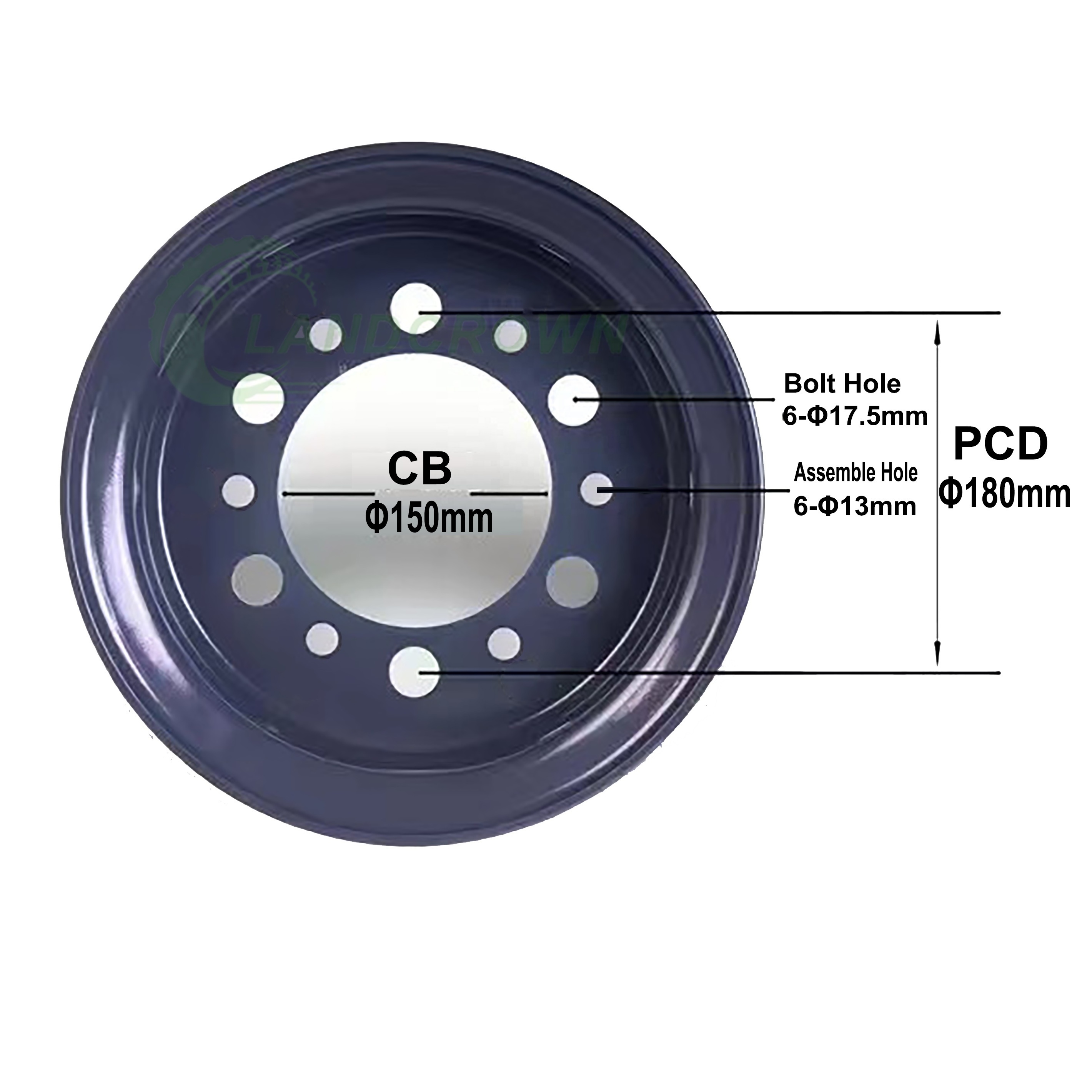 TOYOTA-FORKLIFT Split Wheel Rim 5.00F-10 Bolt hole 6-17.5 PCD180 CB150 Fork Lift Wheel For Forklift Tyre 6.50-10