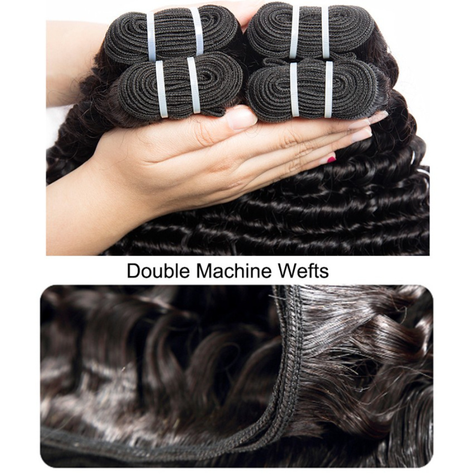 Wholesale 8A 9A 10A 15A Grade Peruvian Raw Virgin Cuticle Aligned  Human Weave Wet And Wavy Water Wave Hair Bundles With Closure