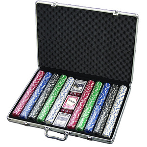 LANDER-MAN Custom Poker Chips Poker Chips Set 1000 piece Poker Chips Casino Set Aluminum Case