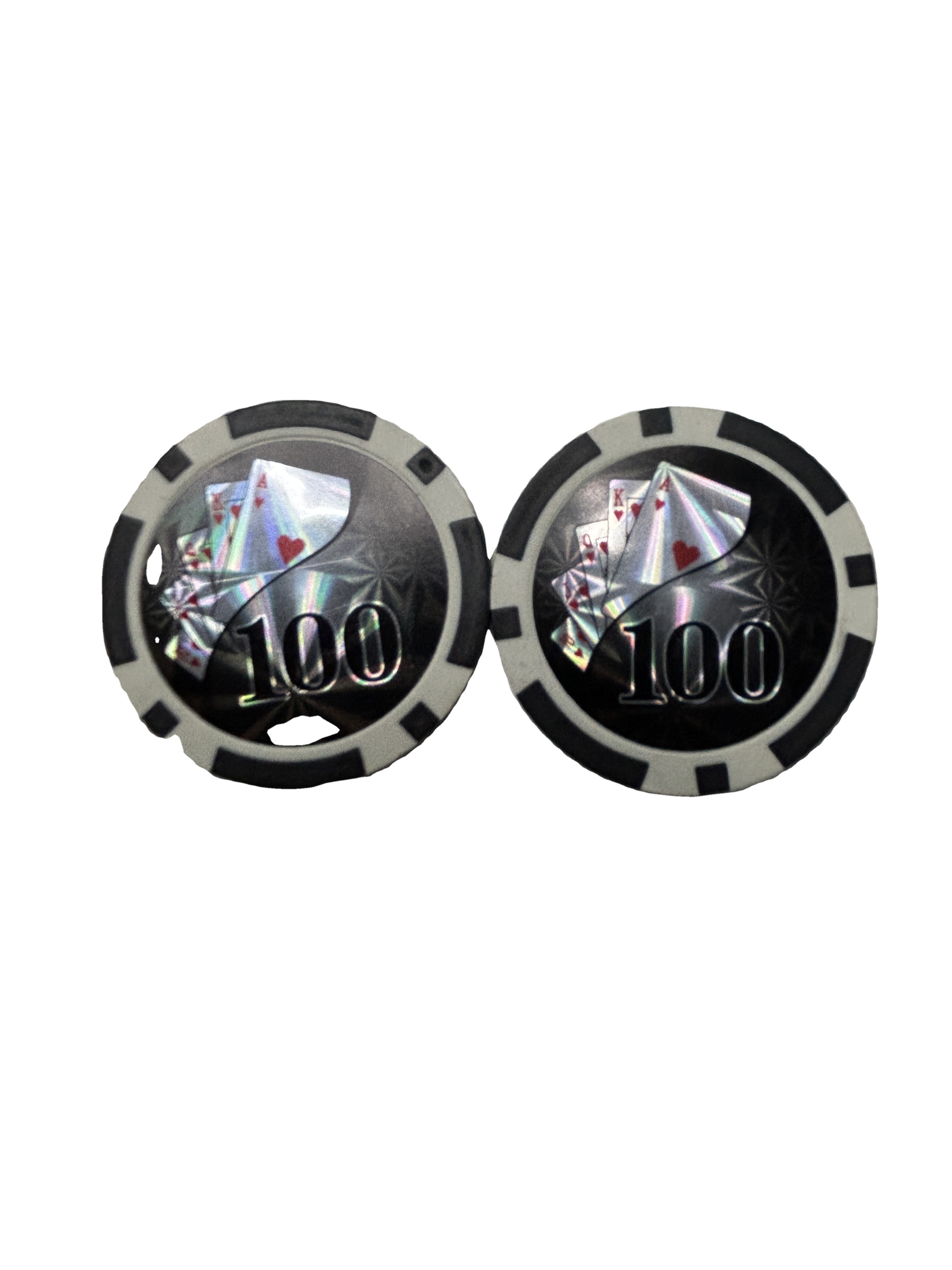 LANDER-MAN Custom Poker Chips 11.5g ABS Sticker Laser Gambling Game