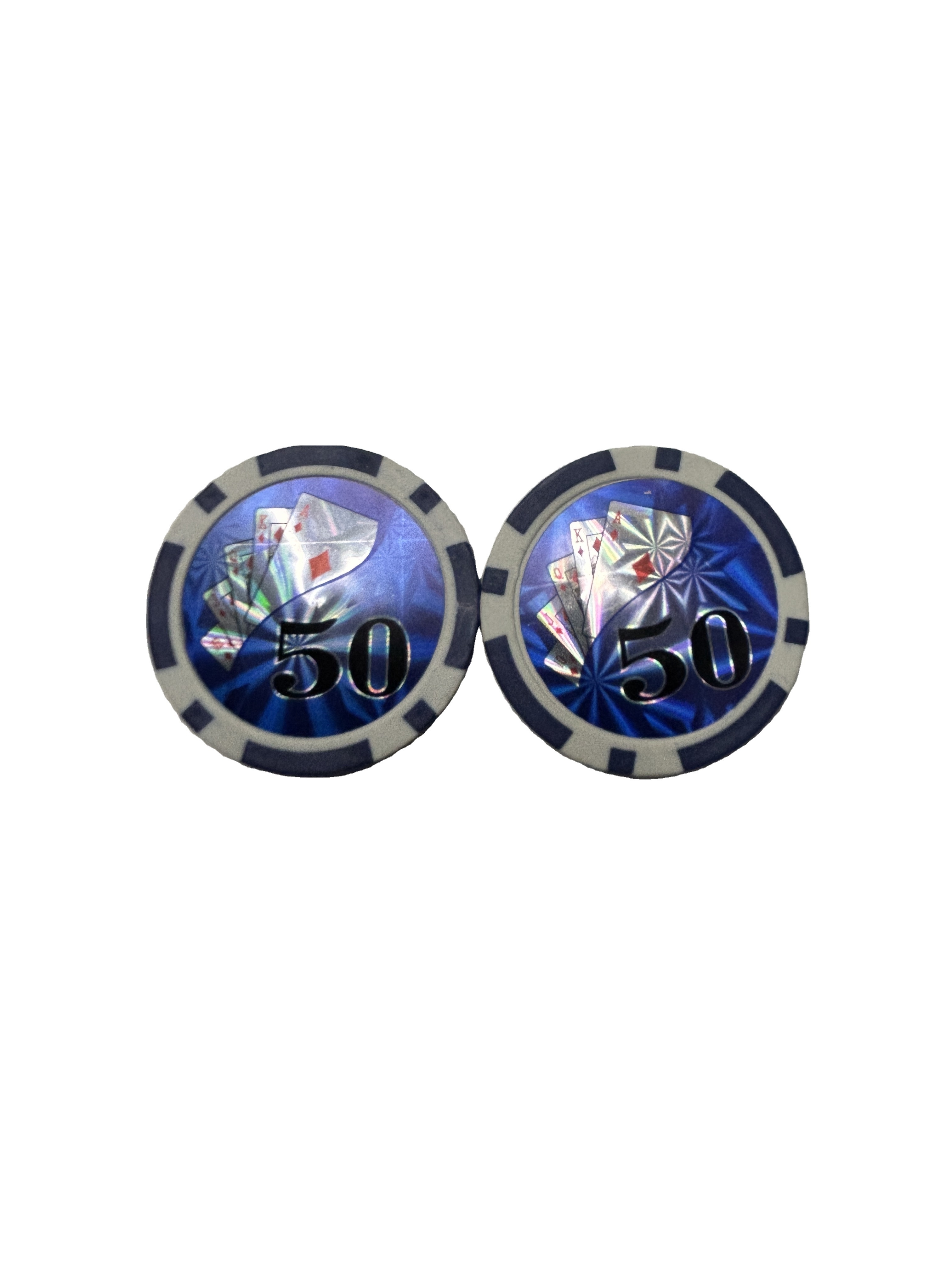 LANDER-MAN Custom Poker Chips 11.5g ABS Sticker Laser Gambling Game