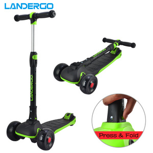 Kids Scooters 3 Wheel for Girls&Big Boys Toddlers, 4 Adjustable Height Flashing Wheels Scooter With Extra Wide Deck Safety Brake