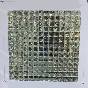 3d Blue mirror glass mosaic tile crystal diamond mosaic for kitchen bathroom wall tile backsplash