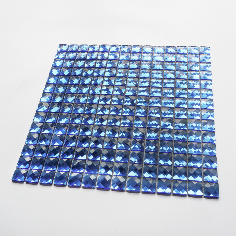 3d Blue mirror glass mosaic tile crystal diamond mosaic for kitchen bathroom wall tile backsplash