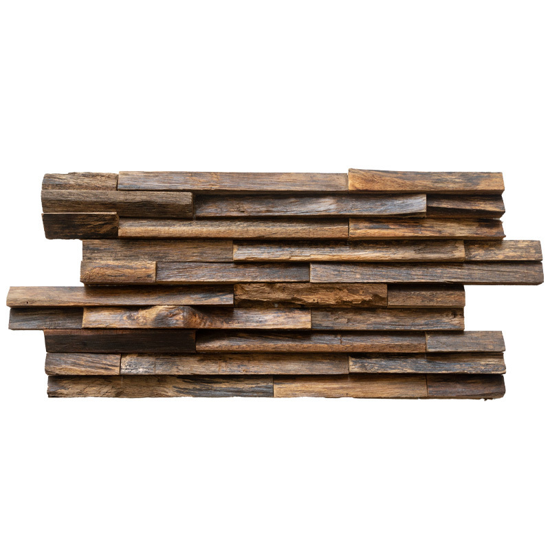 3d solid Reclaimed teak wood timber board strip wall cladding fence decorative wall panel planks ceiling wall wood panel