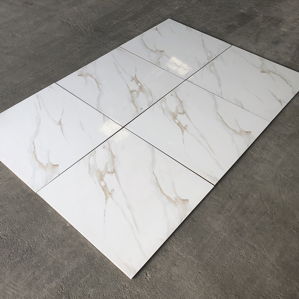 carrara white Floor Tiles 10MM Thickness Hotel Bedroom Living Room Porcelain Tile Floor ceramic tiles