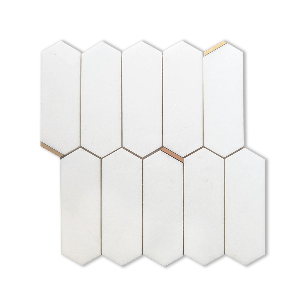 Hexagon Waterjet Floor Wall Kitchen Backsplash Project Stone and Bathroom marble mosaic tile backsplash