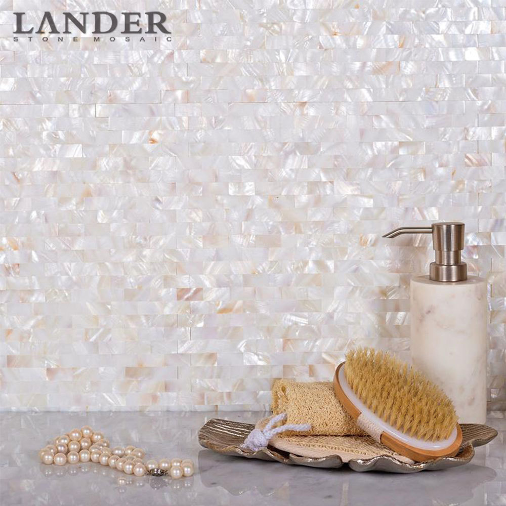 art 3d self adhesive peel and stick tile mother of pearl backsplash shell mosaic tile