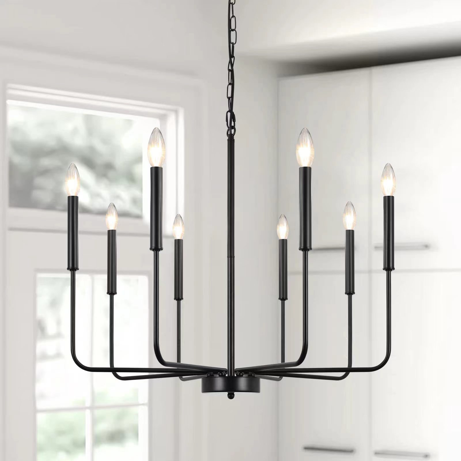 Dinning Living Room Indoor Decorative Kitchen Island Farmhouse Moder Candle Stick Industrial Iron Chandeliers Pendant Lights