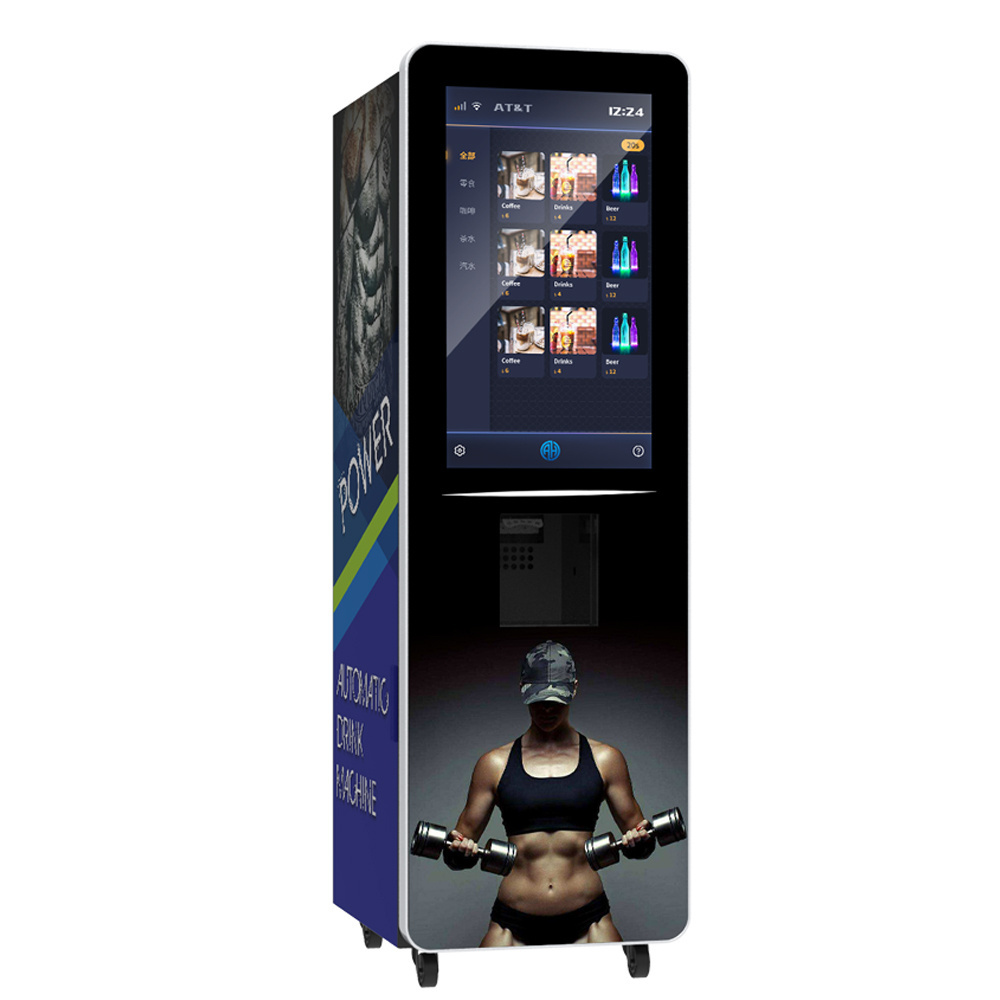 Commercial Coin Bill Operated Touch Screen Fully Automatic Iced Drinks Dispenser Hot Tea Coffee Vending Machine