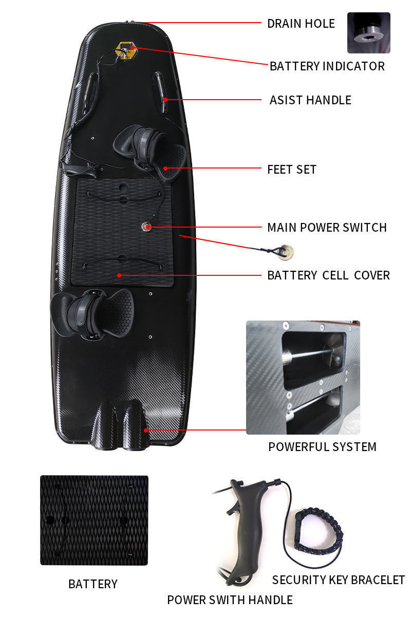 2024 new model Factory Wholesale electric jet lithium battery powered sup jet surfboard for surfing