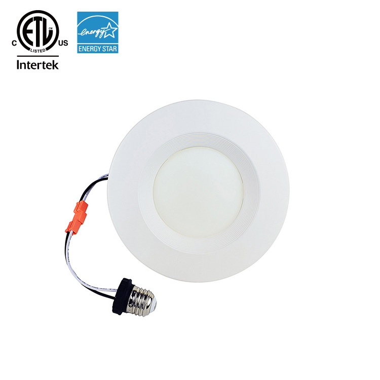 4/6 inch Selectable 5CCT (2700-5000K) Integrated LED White Recessed Light Dimmable Retrofit Trim high lumens ceiling lighting