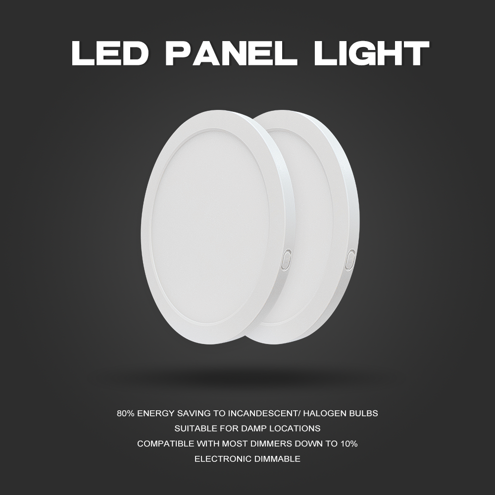 ETL Energy Star Certified Flush Mount LED Ceiling Light Fixture Dimmable Surface Mount Round LED Panel