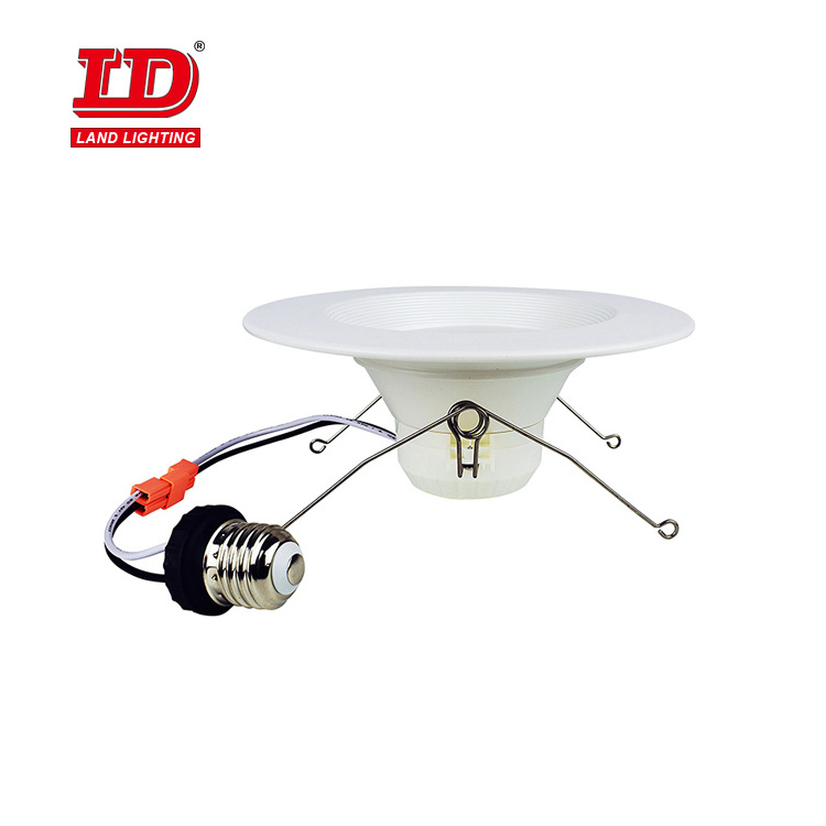 ETL Damp Rated No Flicker  5/6 Inch LED Baffle Trim Recessed Downlight Dimmable 5000K Daylight