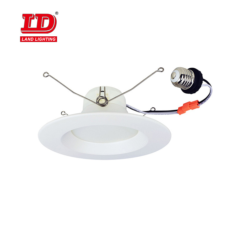 ETL Damp Rated No Flicker  5/6 Inch LED Baffle Trim Recessed Downlight Dimmable 5000K Daylight