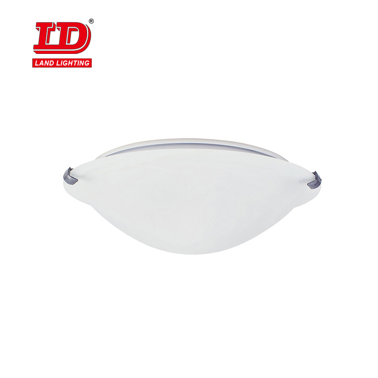 Brushed Nickel Ceiling Light with Frosted Glass Shade Hot sale Hotel Projects Interior Ceiling Mount Fixture