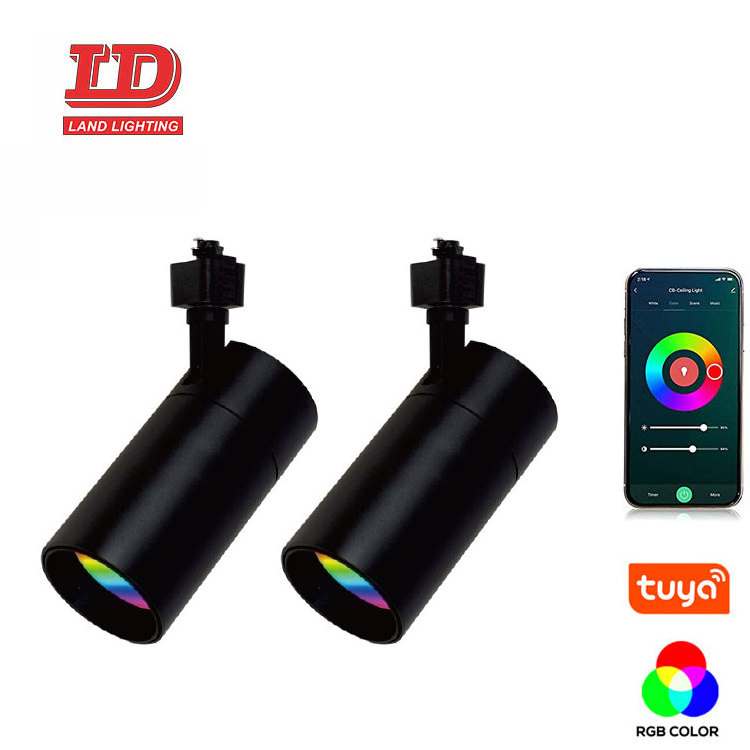 Rgb Ceil Downlights Smart Interior Lighting Rail Lamp System Tuya Voice App Remote Control Music Led Track Lights