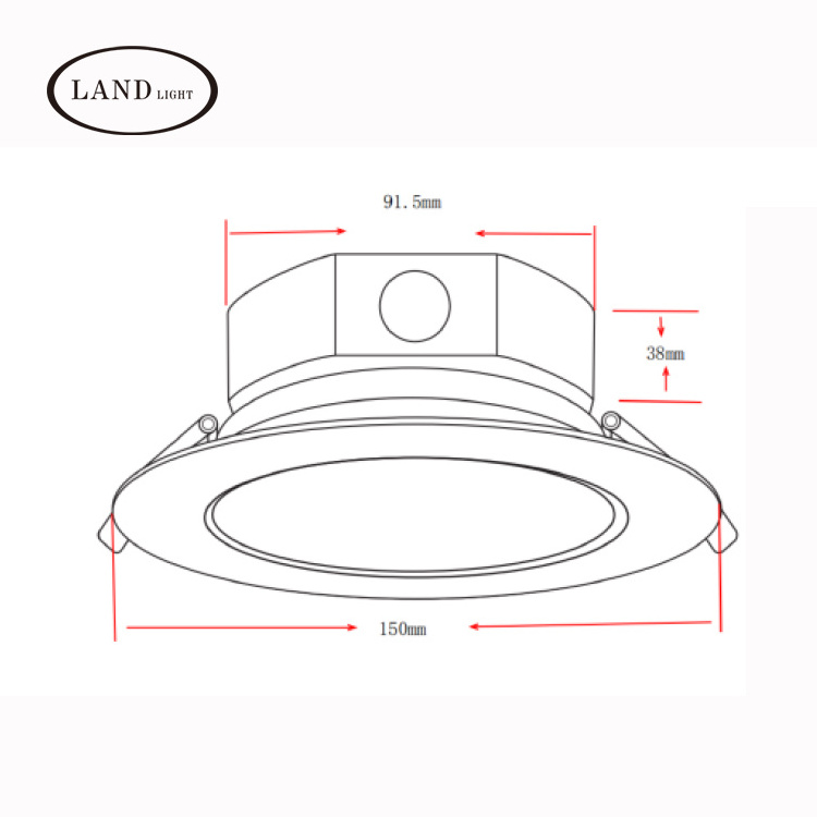 6 inch Recessed spot light LED Shower Trim for Recessed Housing Lighting and Can