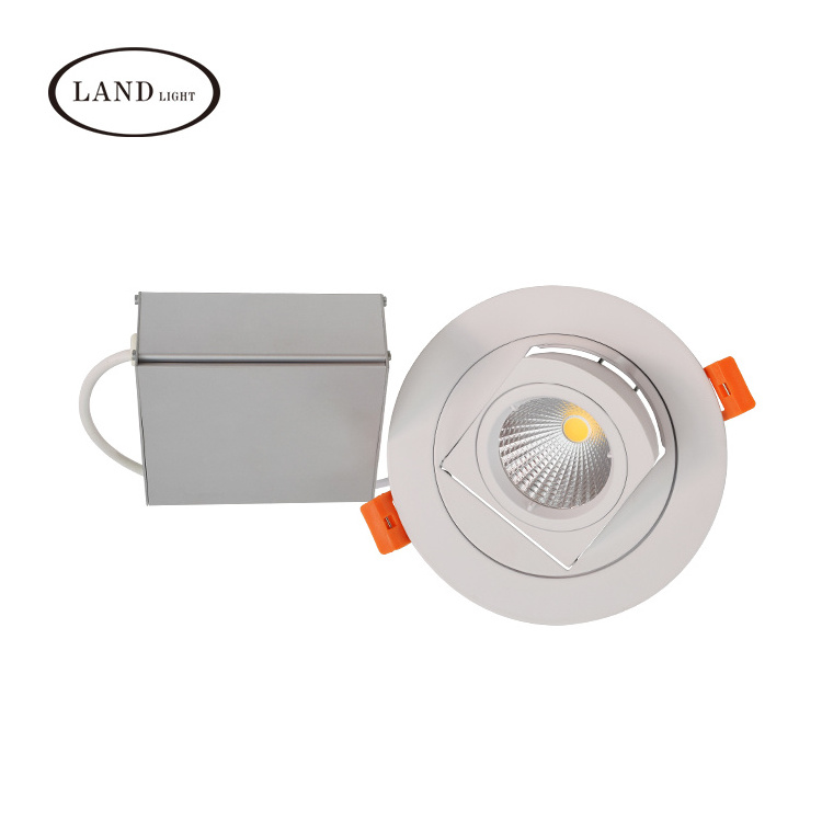 4 Inch Led Gimbal Downlight Directional Adjustable 9W Dimmable Led Retrofit Recessed Lighting Fixture With Ic Rated Junction Box