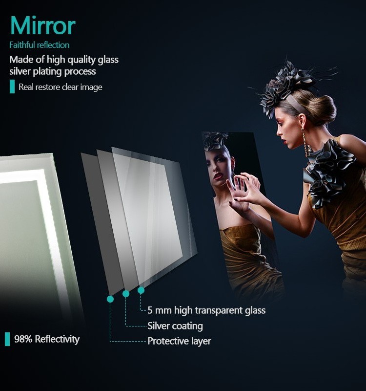 IP44 backlit mirror Illuminated mirror bathroom mirror light frame ...