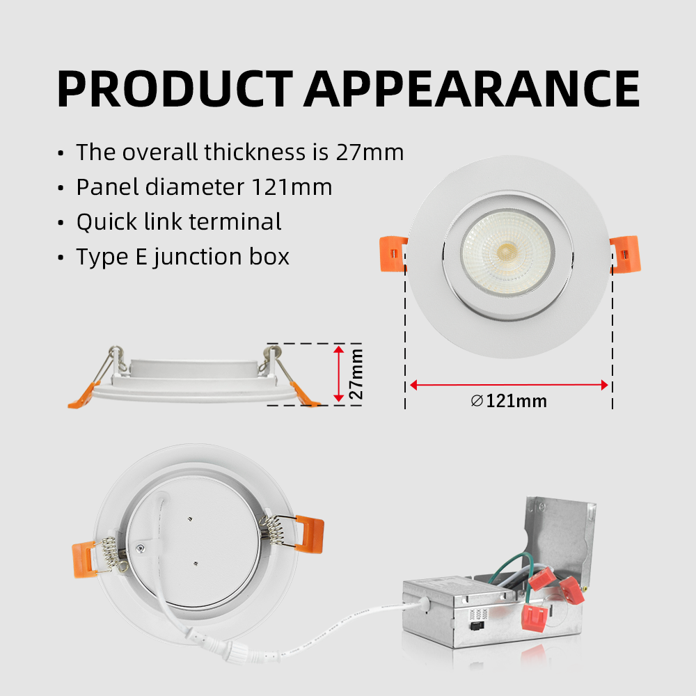 9W 12W 4 Inch 110V Hotel Residential Lamp White Cob Recessed Ceiling Light Rotating Led Spotlights For Home