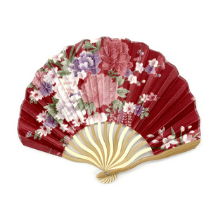 Custom Printed abanicos de mano Spanish Folding Wooden hand fans for weddings for brand promotion