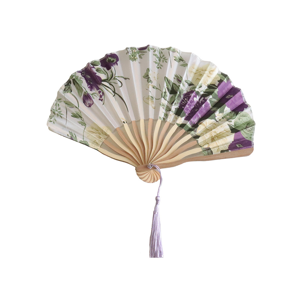 Eco-Friendly Traditional Wooden Hand Fans With Metal Rings Bamboo Fan for Personalized Gift Hand Folding Fans