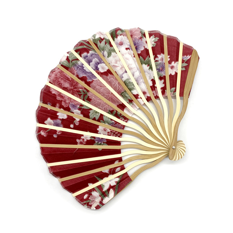 Custom Printed abanicos de mano Spanish Folding Wooden hand fans for weddings for brand promotion