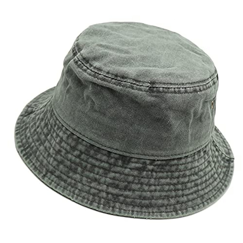 2021 Distressed wide brim jean denim women fisherman cowboy bucket hats for adults