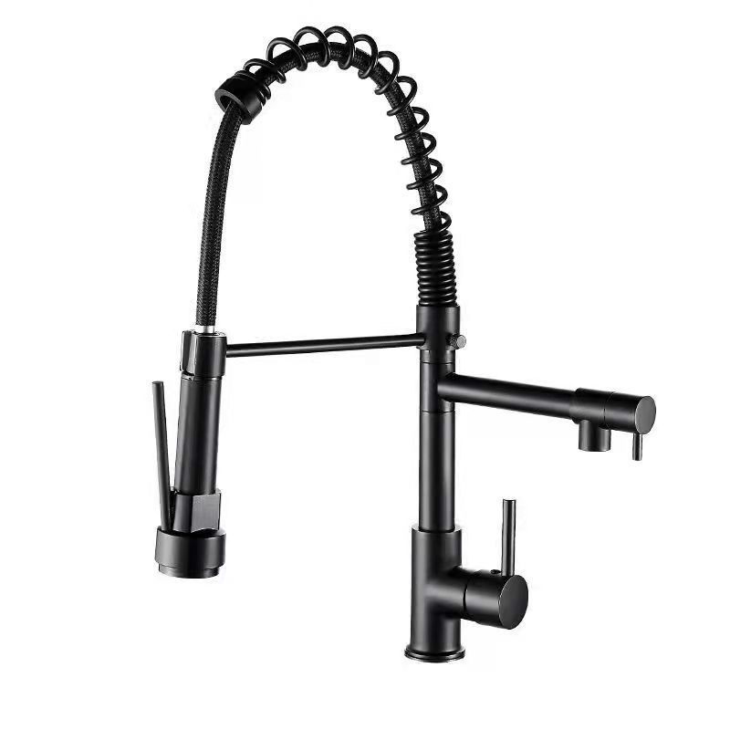 LANDOO OEM Gourmet Torneira Cozinha chrome Pull out Side Sprayer Dual Spout Single Handle Mixer Kitchen Faucet