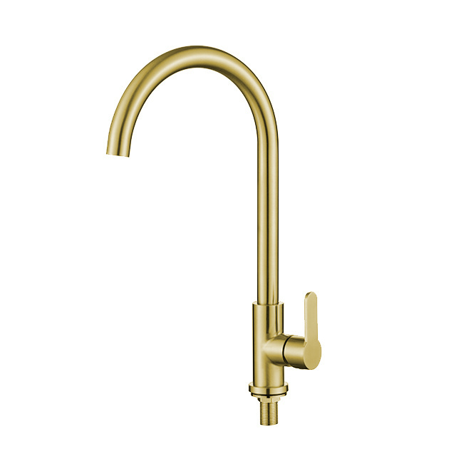 Top Grade OEM/ODM Robinet de cuisine brushed stainless steel deck mounted gold sink kitchen faucet