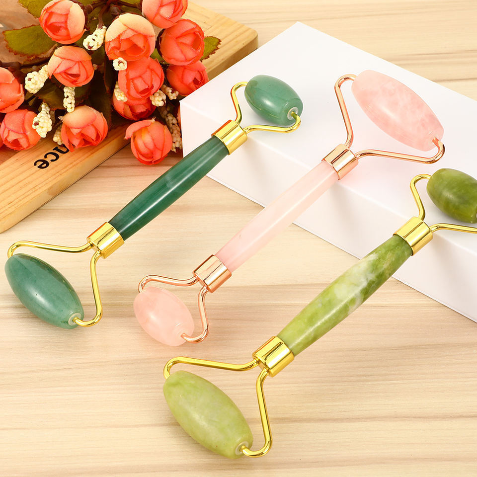 OEM Anti Aging Massager Jade Roller Slimming Face Jawline Skincare tools Rodillo De Jade Para Masaje Facial Scraping Roller