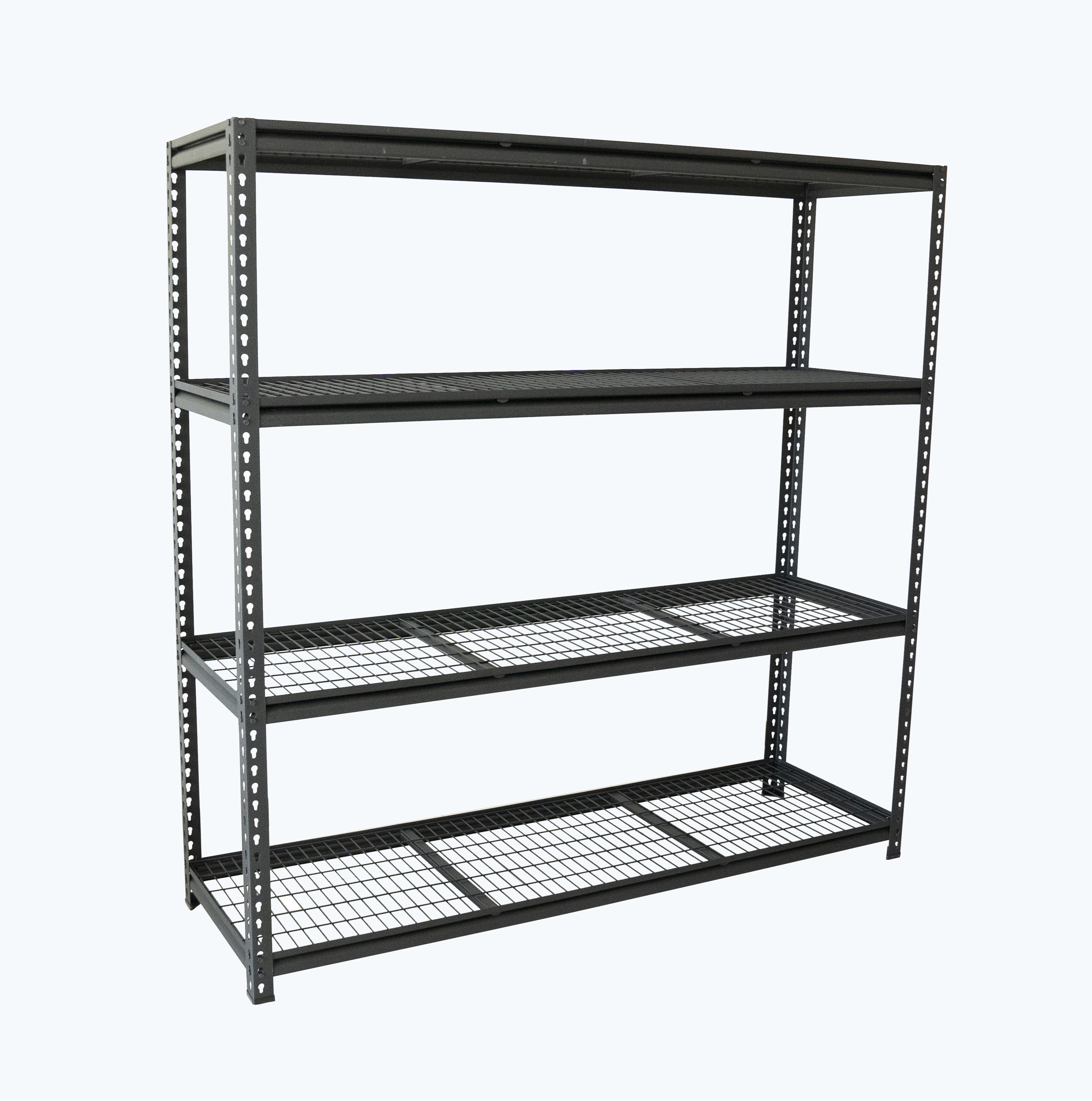 4 Tier Boltless Metal Racking Shelving Storage Rack System Warehouse Garage Shelf Unit