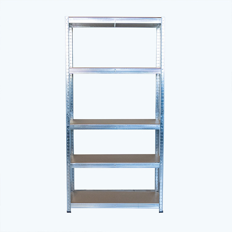 Galvanized steel Boltless Racking Shelving Galvanized Shelves Warehouse Storage 5 Layer Bend Frame Shelving Rack