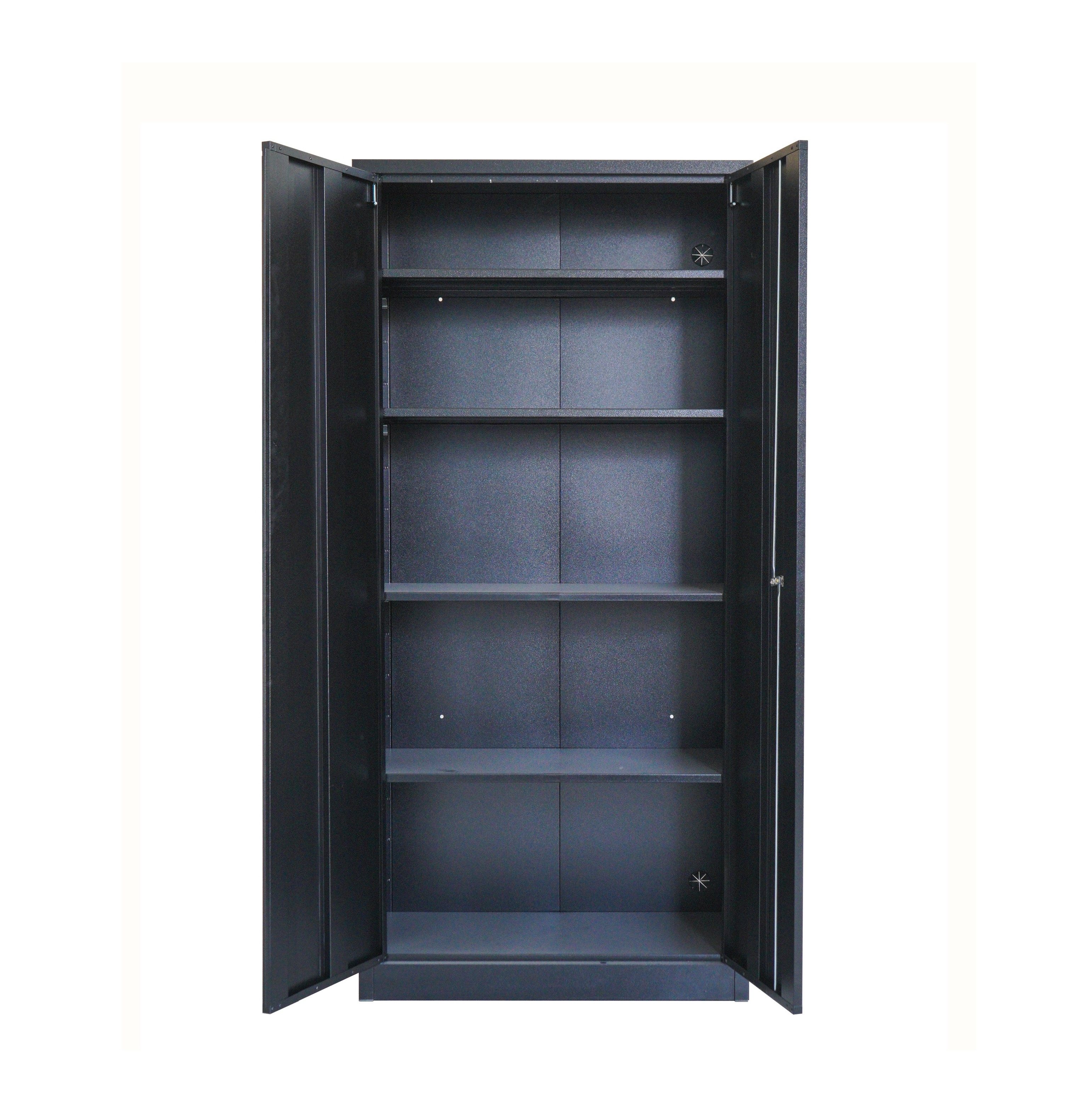 Promotional price steel storage office furniture cabinet 2 door metal filing cabinets with 4 shelves for sale