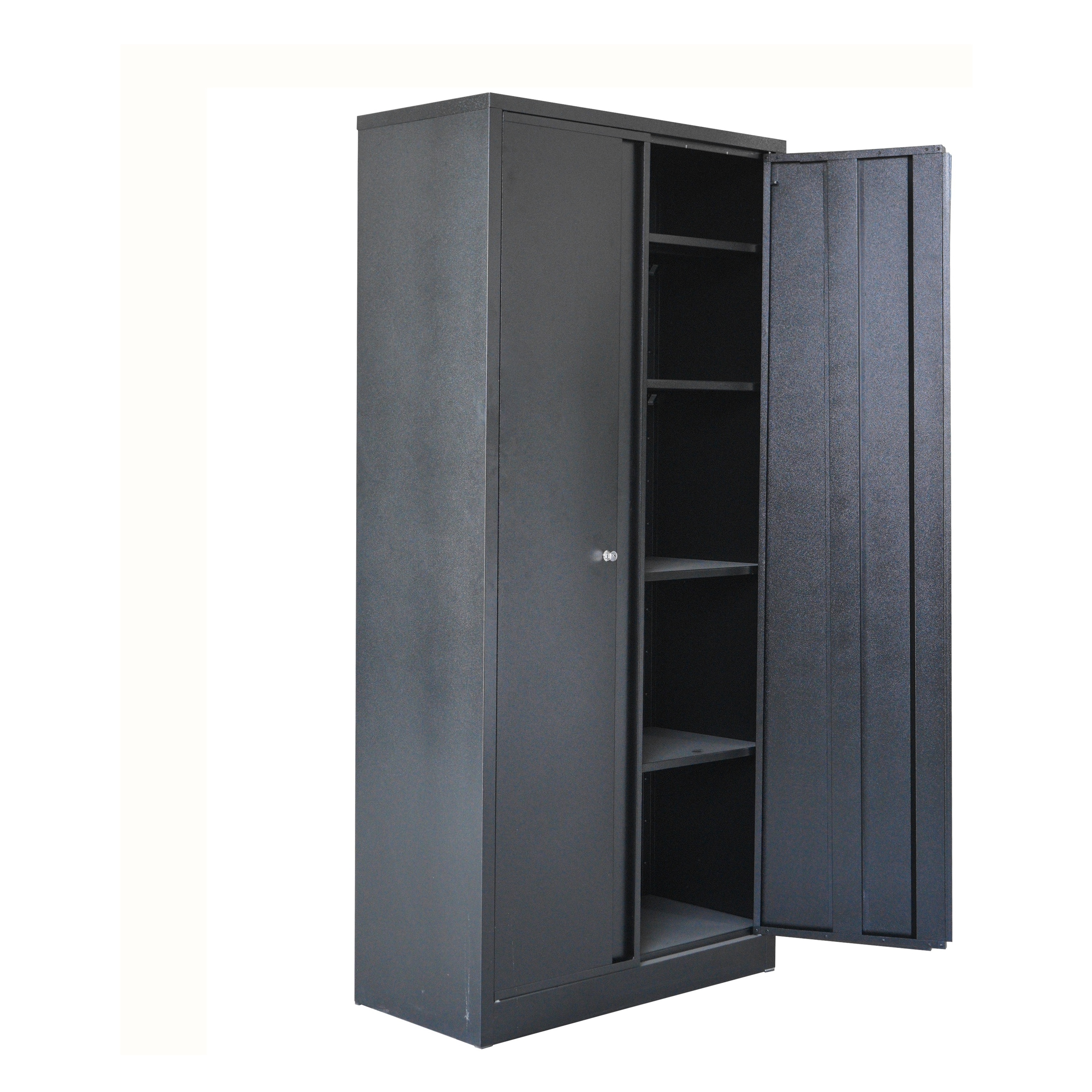 Promotional price steel storage office furniture cabinet 2 door metal filing cabinets with 4 shelves for sale