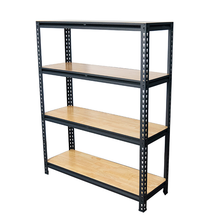 Metal Heavy Duty Steel Industrial Supermarket Display Black Warehouse Book Storage Rack Shelves