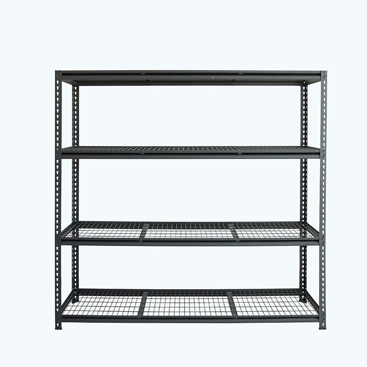 Heavy Duty Boltless Adjustable Metal Frame Garage Shelving 4 Layer Storage Shelf Rack