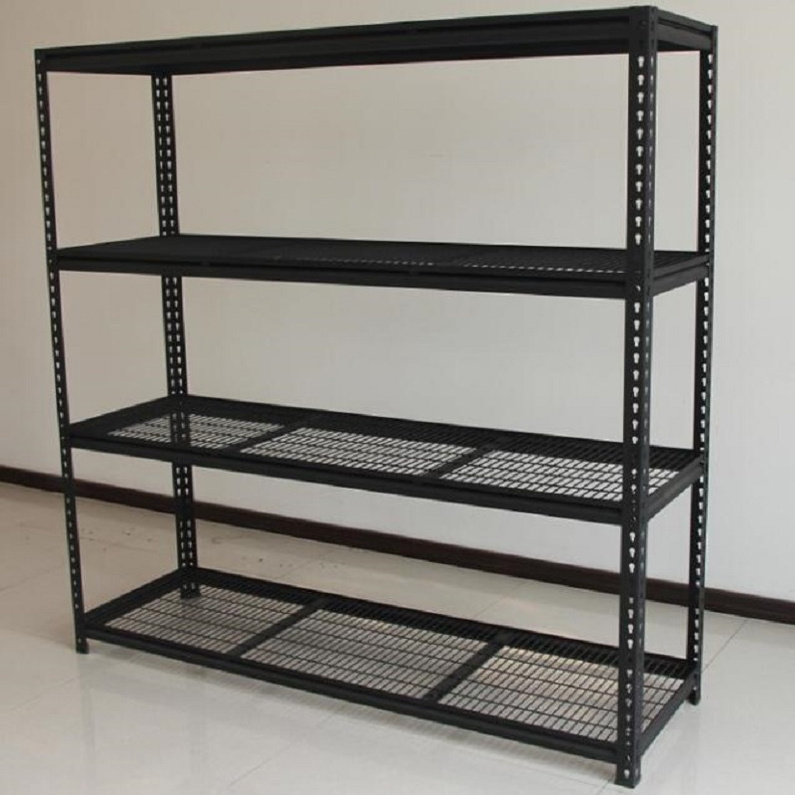 Heavy Duty Boltless Adjustable Metal Frame Garage Shelving 4 Layer Storage Shelf Rack