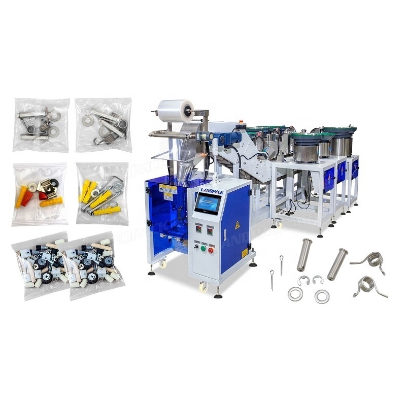 Automatic dowel minifix hardware counting and packing machine vffs packing machine with link bag function