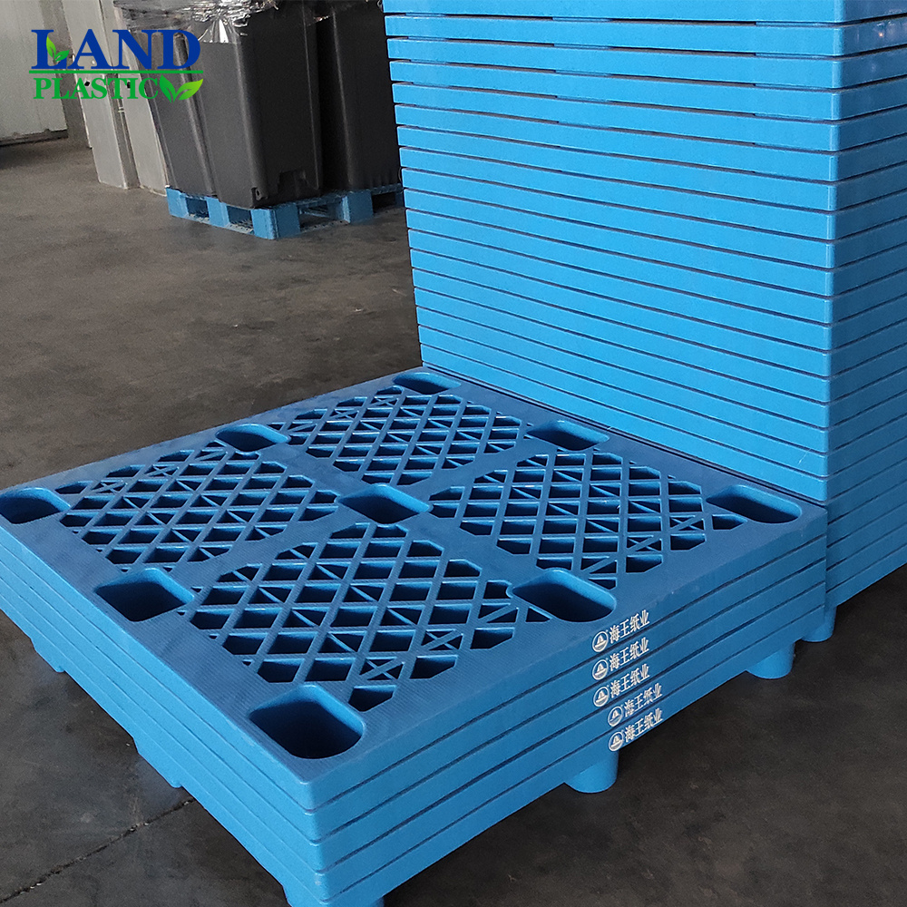 Plastic Nine Feet HDPE Blue Pallet Warehouse Industry Storage Logistics Heavy Duty Plastic Pallet for sale